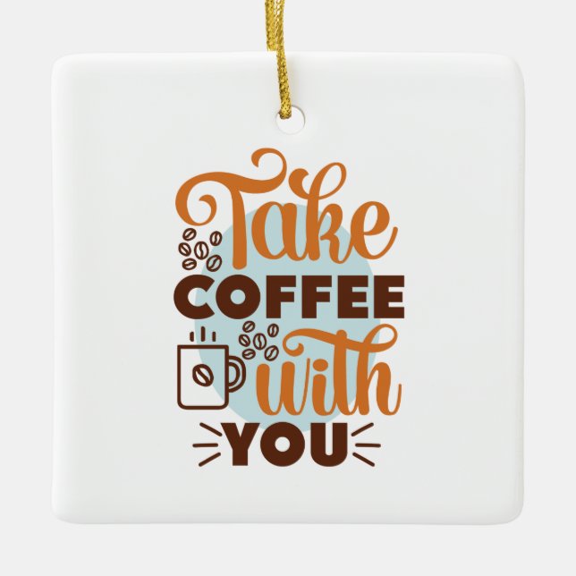 Adorno De Cerámica Café Art Toma Café Contigo (Anverso)