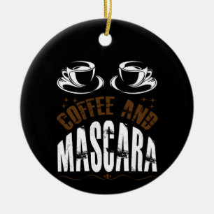Adorno De Cerámica Café De Arte Y Mascara