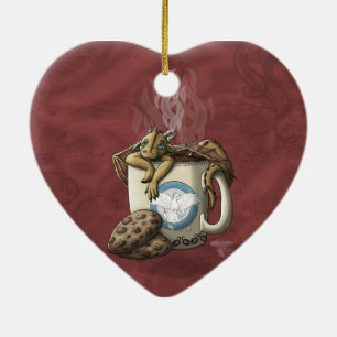 Adorno De Cerámica [Café del dragón de la taza de té]