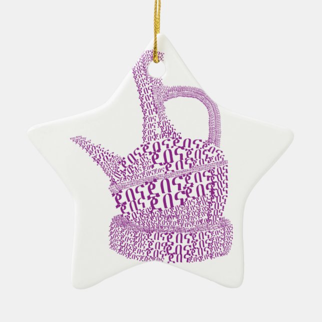 Adorno De Cerámica Café etíope de Jebena/ (Frente)