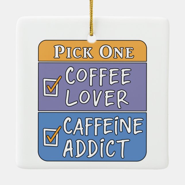 Adorno De Cerámica Café o cafeína (Reverso)