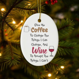 Adorno De Cerámica Café Y Vino