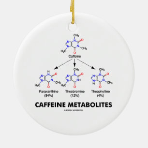 Adorno De Cerámica Caffeine Metabolites (Caffeine Molecule Chemistry)