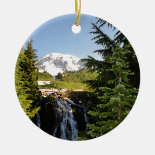 Adorno De Cerámica Caídas de Myrtle, el Monte Rainier