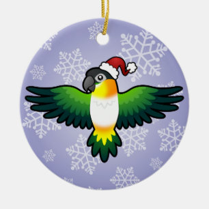 Adorno De Cerámica Caique de Navidad / Inseparable / Pionus / Loro