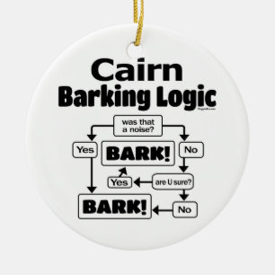 Adorno De Cerámica Cairn Barking Logic