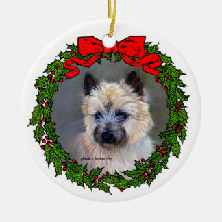 Adorno De Cerámica Cairn Terrier Dog Art de Glenda S. Harlan