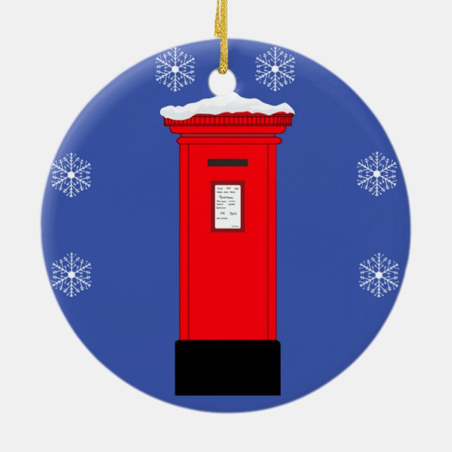 Adorno De Cerámica Caja de correos de Santa Claus (Atrás)