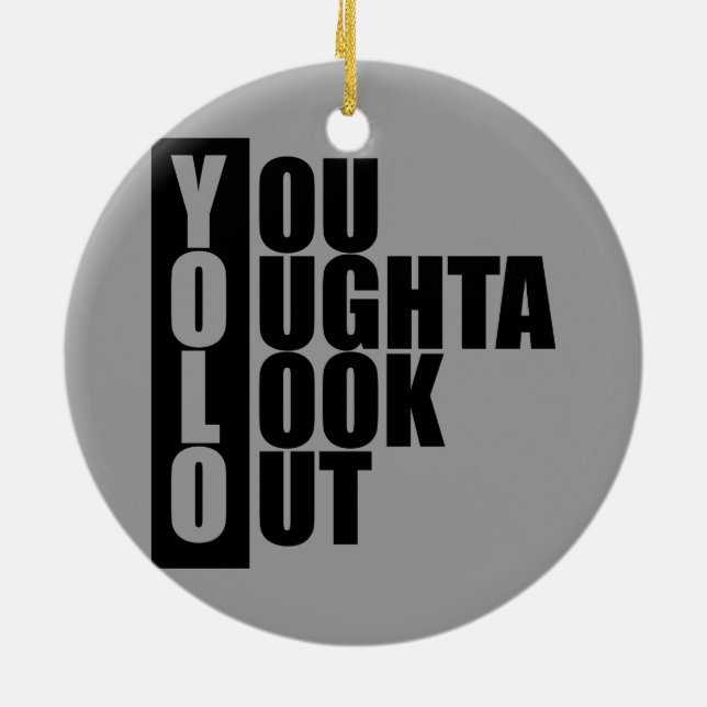 Adorno De Cerámica Caja de la vertical de YOLO (Atrás)