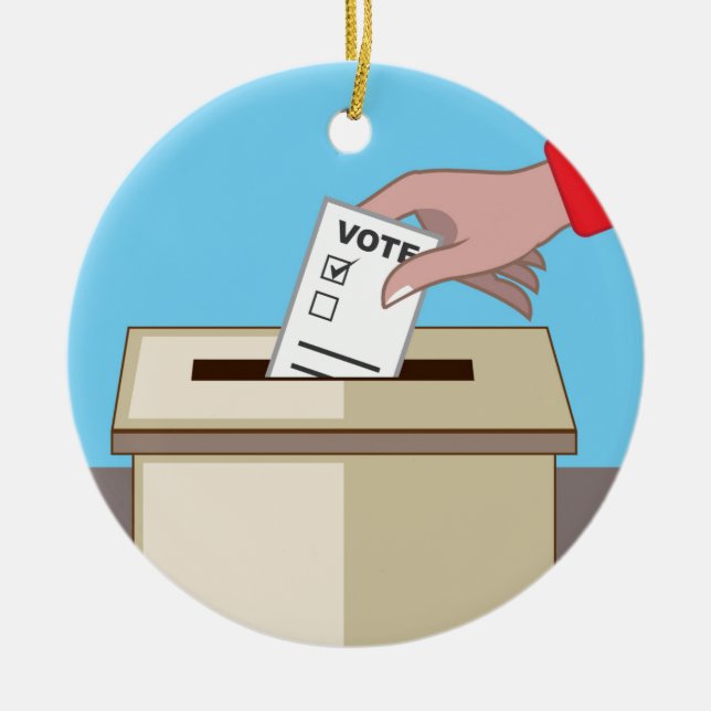 Adorno De Cerámica Caja de votación (Frente)