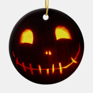 Adorno De Cerámica Calabaza de Halloween