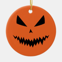 calabaza de Halloween cara de Jack O'lantern negra