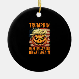 Adorno De Cerámica Calabaza de Trumpkin Halloween hace que Halloween