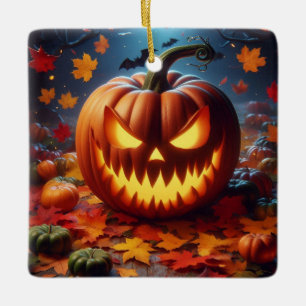 Adorno De Cerámica calabaza/Halloween/espeluznante de murciélagos