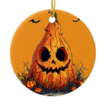 Calabaza sonriente malvada espeluznante Halloween
