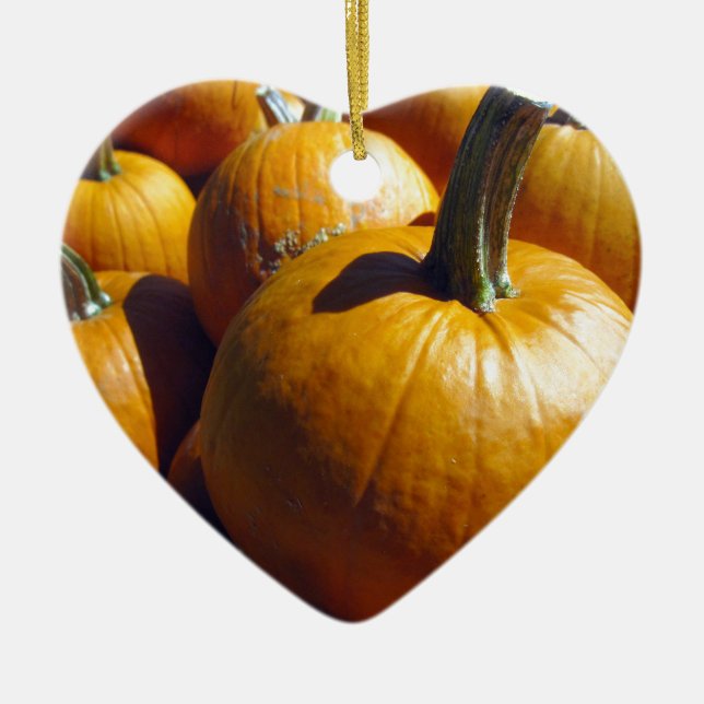 Adorno De Cerámica Calabazas naranjas (Frente)