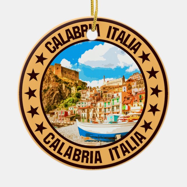 Adorno De Cerámica Calabria (Frente)