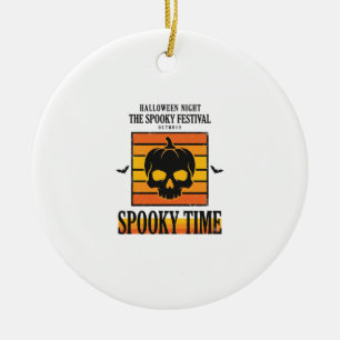 Adorno De Cerámica Calavera de Halloween Espeluznante Divertida Cita