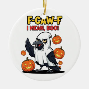 Adorno De Cerámica Calavera divertida y espeluznante de Halloween F-C