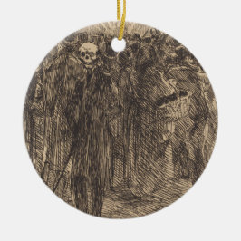 Adorno De Cerámica Calavera en la multitud (por Albert Besnard)