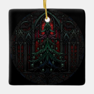 Adorno De Cerámica Calaveras de árbol de Navidad gótico