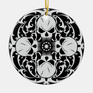 Adorno De Cerámica Calaveras malvadas