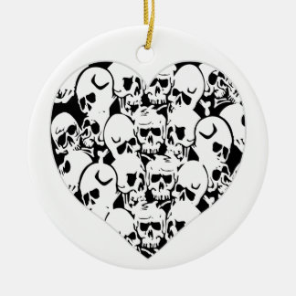 Adorno De Cerámica Calaveras y cráneos negros