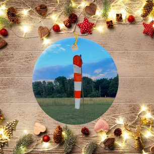 Adorno De Cerámica Calcetín del viento genial Foto, Feliz Navidad, Pe