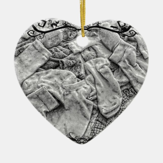 Adorno De Cerámica Calcetines (Frente)