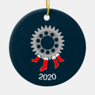 Adorno De Cerámica Calcetines de Navidad de Engranajes Mecánicos