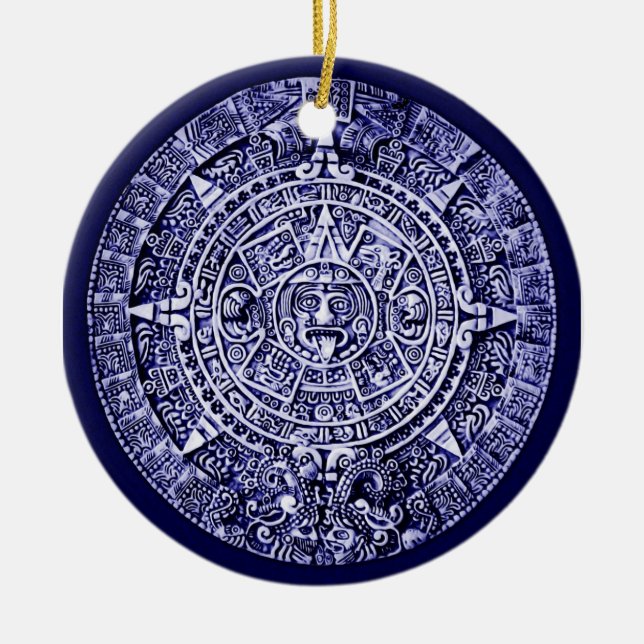 Adorno De Cerámica calendario maya (Frente)