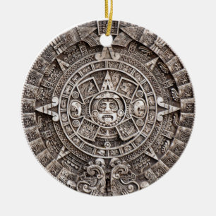 Adorno De Cerámica Calendario maya
