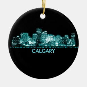 Adorno De Cerámica Calgary Skyline