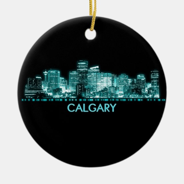 Adorno De Cerámica Calgary Skyline (Frente)
