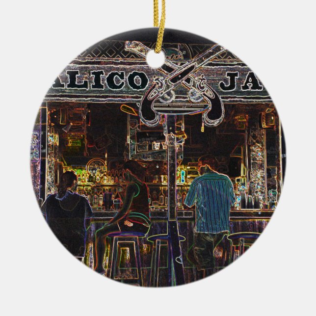 Adorno De Cerámica Calico Jacks Isla Gran Caimán (Frente)