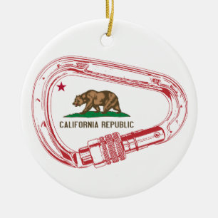 Adorno De Cerámica California Climbing Carabiner