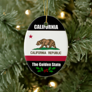 Adorno De Cerámica California, el estado de oro,