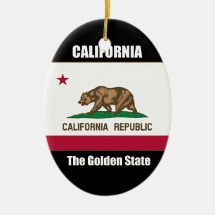 Adorno De Cerámica California, el estado de oro