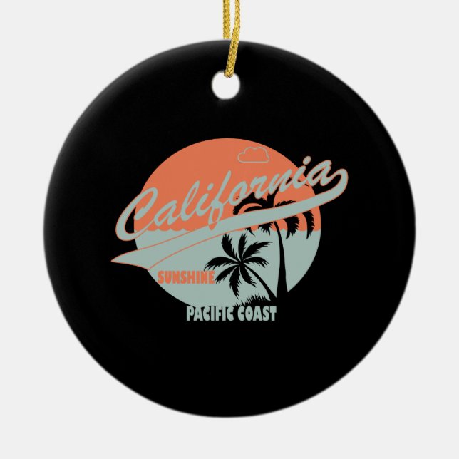 Adorno De Cerámica california sunshine pacífico costa (Frente)