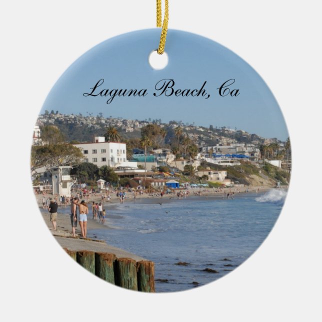 Adorno De Cerámica California Travel Vacation Photo Laguna Beach (Frente)