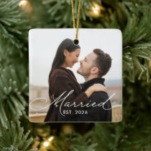 Caligrafía de recién casados Foto Recién casados
