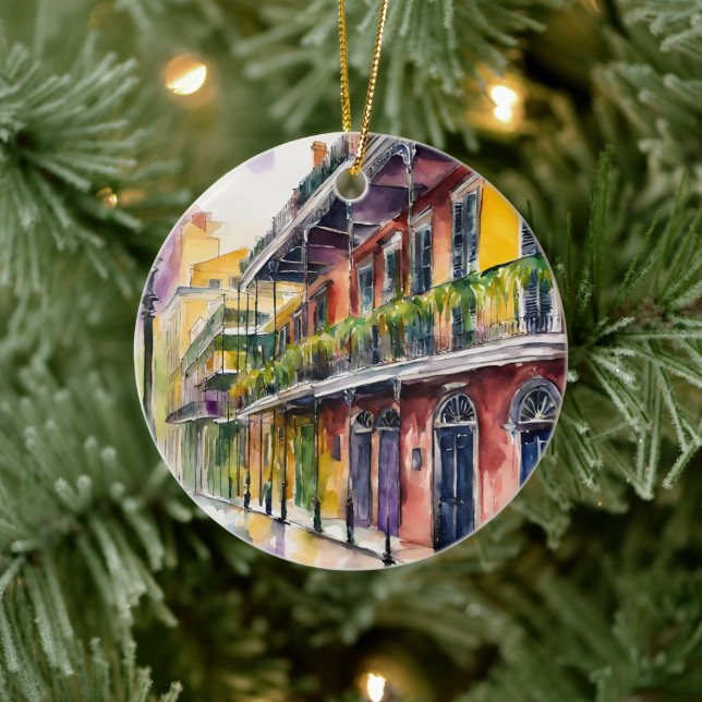 Adorno De Cerámica Calle Borbon de Nueva Orleans (Árbol)