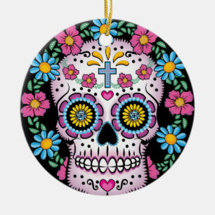 Adorno De Cerámica Calle Dia de los Muertos