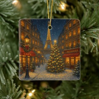 Adorno De Cerámica Calles de Navidad maravillosas en París