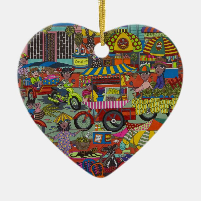 Adorno De Cerámica Calles de Phnom Penh (Frente)