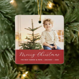 Adorno De Cerámica Calligrafía del abuelo Fotos navideñas del ferry