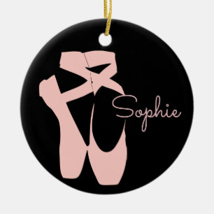 Adorno De Cerámica Calzado de punta de ballet rosa