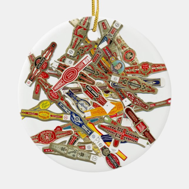 Adorno De Cerámica Calzoncillos de anillo de puros (Frente)