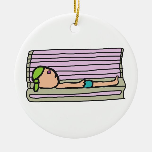 Adorno De Cerámica Cama de bronceado (Frente)