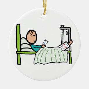 Adorno De Cerámica Cama de hospital